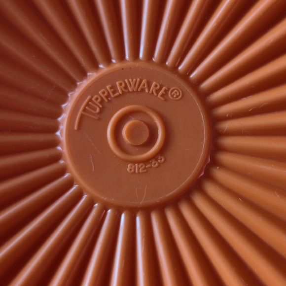 Tupperware Harvest Orange Florentine Dutch Tulip Retro 70s Canister Set 2-Piece - Picture 6 of 12